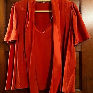 Diane Von Furstenberg Red Kimono Cardigan